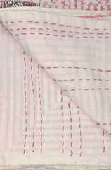 Indischer Kantha Quilt, handbedruckte Kantha-Decke, Baumwolle, Kantha-Tagesdecke, handgefertigt, Kantha-Überwurf, Twin, Queen und King Size