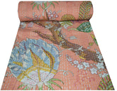 Handmade Indian Kantha Blanket, Kantha Throw, Kantha, Hand Sewn Bedspread Bedding, Throw Flower Print Single/Double Size