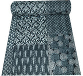 Handmade Indian Patchwork Kantha Quilt, Kantha Blanket, Throw, Kantha, Hand Sewn Bedspread Bedding, Throw Double Size