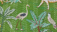 Handmade Kantha Quilt  Indian Cotton Kantha Quilt Bedding Bed Cover Throw Sofa Coverlet Bedspread Queen Size Handmade Vintage Blanket