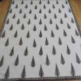 Indian Vintage Kantha Quilt Razai – Reversible Cotton Blanket & Bedspread, Queen Size