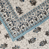 Indian Reversible Floral Print Kantha Quilt Razai – Queen Size Cotton Bedspread & Throw