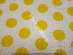 Kantha Quilt Handblock bedruckt Kantha Decke Kantha Tagesdecke Kantha Überwurf Twin und Queen und King Size Baumwolle Punkte Druck