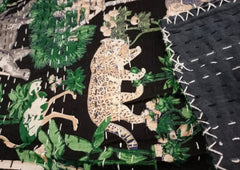 Vintage Kantha Quilt – Hand Block Printed Cotton Blanket & Bedspread, Twin/Queen/King Sizes