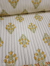 Indian Hand Block Print Reversible Floral Print Kantha Quilt Razai Throw Blanket Sofa Cover Bed Spread Bedding Bohemian Cotton Filling Queen