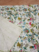 Indischer Paradiesdruck Kantha Quilt Handblock bedruckte Kantha Decke Baumwolle Kantha Tagesdecke Handgemacht Kantha Überwurf Twin/Queen/King