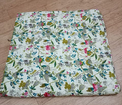 Indischer Paradiesdruck Kantha Quilt Handblock bedruckte Kantha Decke Baumwolle Kantha Tagesdecke Handgemacht Kantha Überwurf Twin/Queen/King