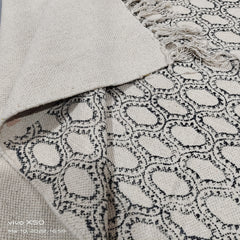 Indischer handbedruckter Bodenteppich, Handgemachter Teppich, Indischer Dhurrie-Teppich, Baumwollteppich, Flächenteppich, Aztekenteppich
