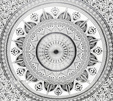 Indisches graues Ombre-Mandala-Queen-Size-Doona-Bettbezug-Set aus Baumwolle mit 2 Kissenbezügen, Mandala-Decke