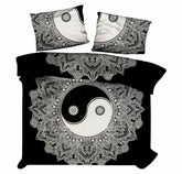 Indische Mandala-Steppdecke, Bettbezug, Bettwäsche, Baumwolle, Doppelbettgröße, Doona-Überzug, Bettset mit 2 Kissenbezügen, Mandala