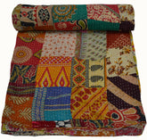 Vintage Kantha Quilt Handgemachte Decke Quilt Tagesdecke Überwurf Baumwolle Kantha Queen Size Bettwäsche Bettbezug sortiert Patchwork Print