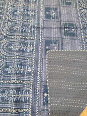 Indische Kantha-Steppdecke, handgefertigt, Kantha-Bettdecke, indische Kantha-Tagesdecke, Überwurf, Baumwolldecke, Gudari Kantha, indische Steppdecke, Kingsize
