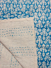 Indischer Handblockdruck Kantha Quilt Überwurf Wendedecke Tagesdecke Baumwollstoff BOHEMIAN Boho Quilt Chic Bettwäsche Überwürfe Doppelgröße