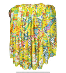 Indian Yellow Paisley Print Boho Fabric – 100% Cotton Cloth by 5 Yards for Curtains & Dressmaking