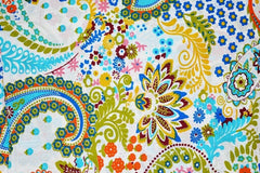 weißer Paisley-Druck, indischer Blumen-Handblockdruck, 100 % Baumwollstoff, Stoff von 5 Yard, Stoff für Vorhänge, Kissen, Kleiderherstellung