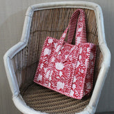 Blockdruck Gesteppte Schultertasche 10 Stück Mix Lot Indische handgemachte Baumwolltasche Indische handgemachte Baumwolle Unisex Einkaufstasche