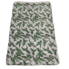 Flower Fabric Block Print – Indian Voile Cotton Floral Lightweight Soft Jaipuri Fabric by the Meter