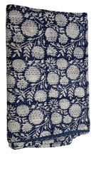 Hand Block Cotton Kantha Quilt Bedding Bed Cover Throw Sofa Coverlet Bedspread Queen Size Handmade Blanket Vintage Gudri