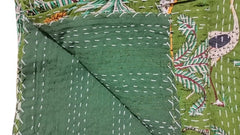 Handmade Kantha Quilt  Indian Cotton Kantha Quilt Bedding Bed Cover Throw Sofa Coverlet Bedspread Queen Size Handmade Vintage Blanket