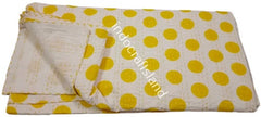 Kantha Quilt Handblock bedruckt Kantha Decke Kantha Tagesdecke Kantha Überwurf Twin und Queen und King Size Baumwolle Punkte Druck