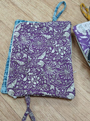 Handgemachte Laptoptasche Boho Blockprint Macbook Cover, Laptoptasche, iPad Tasche, Tablet Protector Baumwolle gesteppt mit Haltegurten