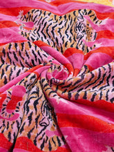 Pink Printed Cotton Velvet Fabric