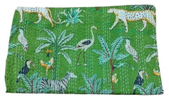 Handmade Kantha Quilt  Indian Cotton Kantha Quilt Bedding Bed Cover Throw Sofa Coverlet Bedspread Queen Size Handmade Vintage Blanket