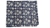 Hand Block Cotton Kantha Quilt Bedding Bed Cover Throw Sofa Coverlet Bedspread Queen Size Handmade Blanket Vintage Gudri