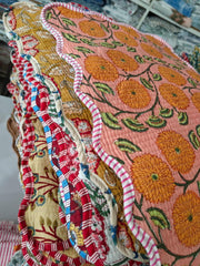 Einzigartige Blockdruck-Tischsets, viele Stück, Boho-Tischsets, Baumwoll-Blockdruck-Tischsets, neue Blockdruck-Tischsets, florale Hochzeits-Tischsets
