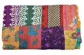 Hand-Stitched Kantha Quilt