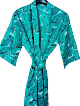 Indian Large Floral Print Cotton Bathrobe – Women’s Kimono Dressing Gown & Nightwear