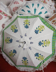 Handgemachter Sonnenschirm Indischer Dekorativer Baumwoll-Party-Dekor Gartenblumen Hochzeitsschirm Blumenschirme Traditionelles Dekor Viele Stück