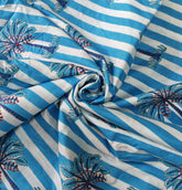 Indian Palm Tree Print Boho Fabric – 100% Cotton by 5 Yard for Curtains & Dresses