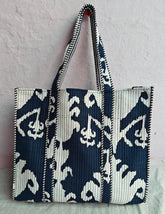 Indian Handmade Floral Printed Cotton Quilted Handbag – Women’s Tote Purse & Shoulder Bag