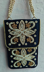 Indische Designer-Handytasche, Seiden-Handytasche mit Taillenclip, Handytasche, Samsung iPhone-Tasche mit Saree-Haken-Handarbeit