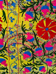 Indischer hochwertiger Sujani-Steppdecken-Überwurf aus handgefertigter Baumwolle, wunderschöner Sujani-Überwurf, königlicher Unikat-Überwurf, Heimdekoration, luxuriöser Sujani-Überwurf