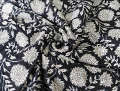 Indischer Blumendruck Boho Stoff Bedruckt 100% Baumwollstoff, Stoff um 5 Meter, Stoff für Vorhänge Kissen Kleiderherstellung Stoff