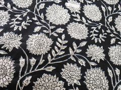 Indischer Blumendruck Boho Stoff Bedruckt 100% Baumwollstoff, Stoff um 5 Meter, Stoff für Vorhänge Kissen Kleiderherstellung Stoff