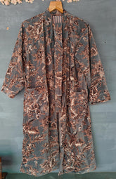 Handmade Indian Long Velvet Jacket – Boho Kimono Robe for Bridesmaid & Resort Wear