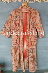Handmade Indian Floral Velvet Jacket – Boho Kimono Robe for Bridesmaid & Resort Wear