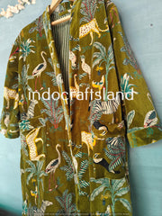 Indian Long Velvet Jacket – Boho Kimono Robe for Bridesmaid & Resort Wear