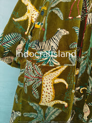 Indian Long Velvet Jacket – Boho Kimono Robe for Bridesmaid & Resort Wear
