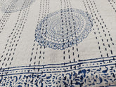 Indischer Handblockdruck Kantha Quilt, Kantha Decke, Überwurf, Kantha, handgenähte Tagesdecke, Überwurf Einzel-/Doppelgröße