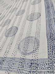 Indischer Handblockdruck Kantha Quilt, Kantha Decke, Überwurf, Kantha, handgenähte Tagesdecke, Überwurf Einzel-/Doppelgröße