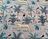 Samtstoff Samtstoff Bulk Stock Samtstoff Polsterstoff Meterware Indischer Beige Dschungeldruck Samtstoff für Tischtuch Boho