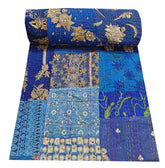 Indische handgemachte Vintage Khambadiya Handarbeit Hand Jari Patchwork Stickerei Kantha Quilt Multi Patches Twin, Queen, King Size Kantha Quilt