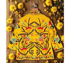 Yellow Suzani Cotton Jacket