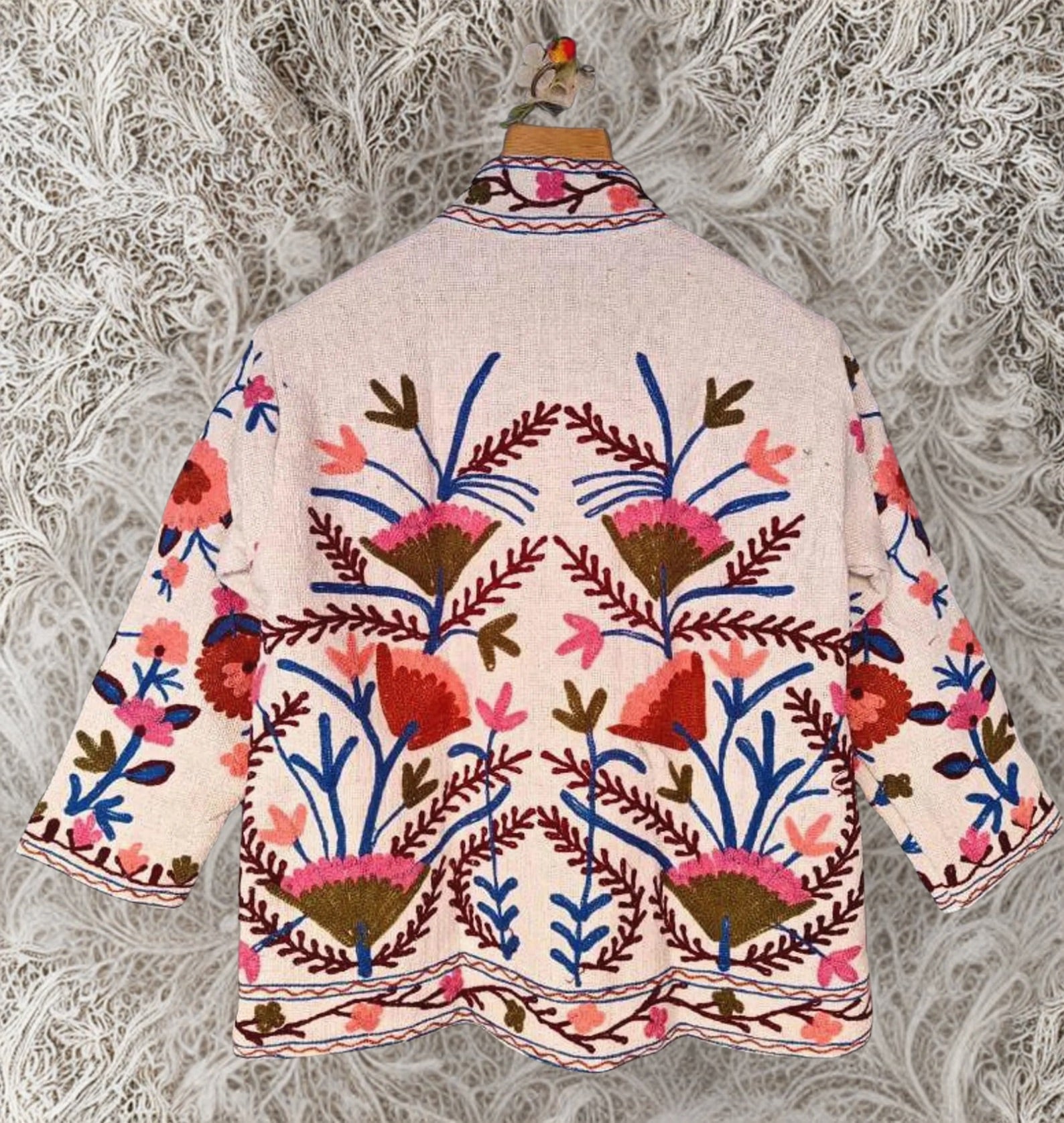 Suzani Embroidered Cotton Jacket