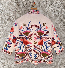 Suzani Embroidered Cotton Jacket