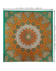 Star Mandala Tapestry – Queen Size Handmade Boho Wall Hanging & Bedspread